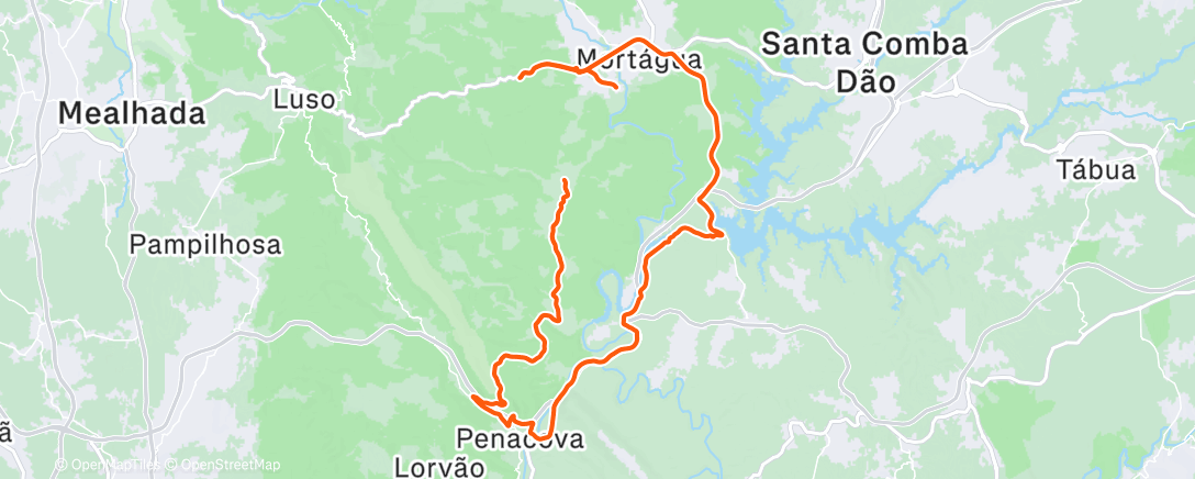 Map of the activity, Volta de bicicleta à hora do almoço