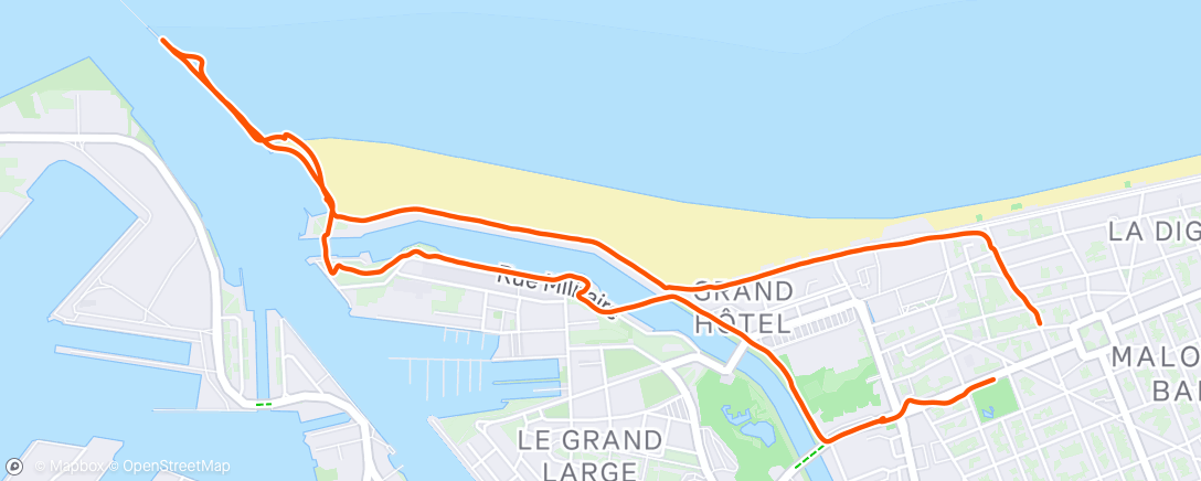 Map of the activity, Course à pied dans l'après-midi