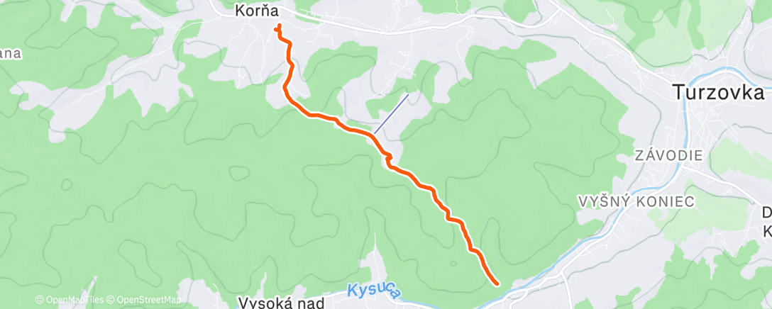 Map of the activity, Morning Trail Run