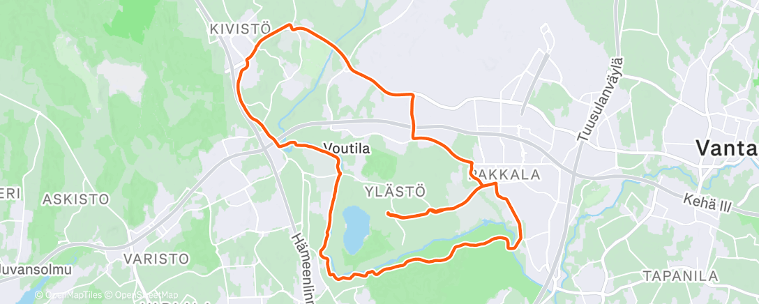 Map of the activity, Morning Run