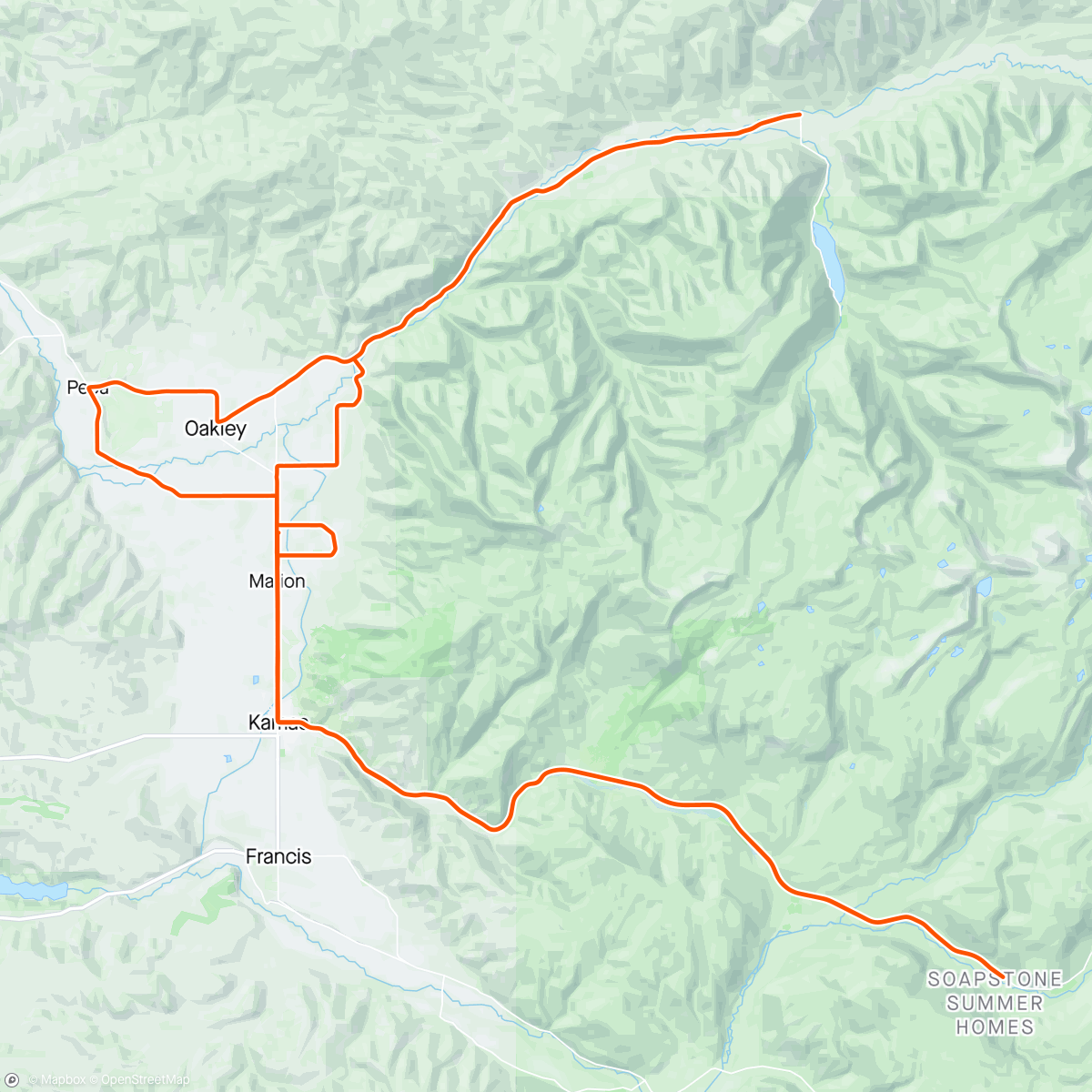 Map of the activity, Kamas run for coop fertilizer.