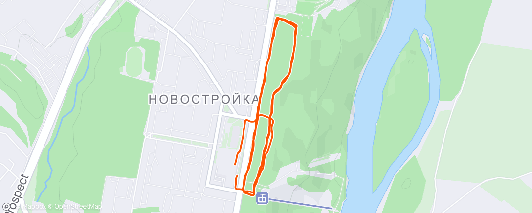 Map of the activity, Вечерний забег