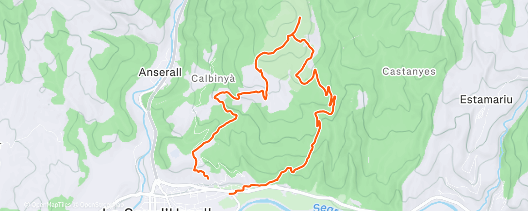 Map of the activity, Lunch Hike