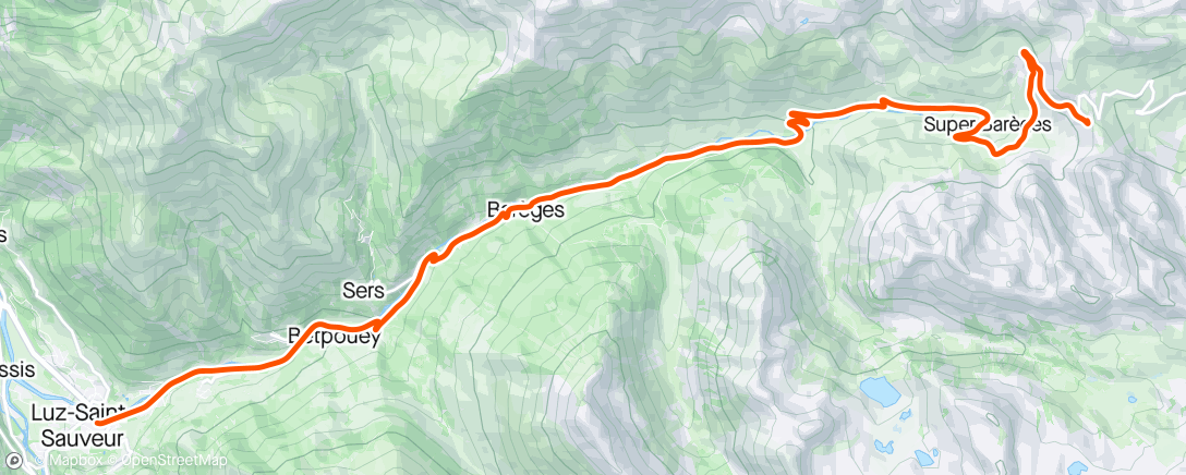 Map of the activity, FulGaz - Col du Tourmalet - Downhill