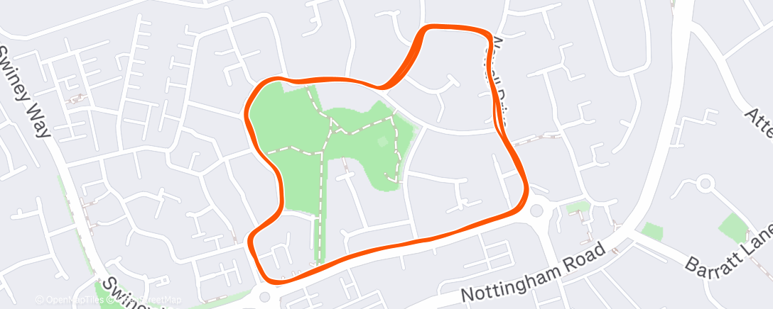 Map of the activity, 午后跑步