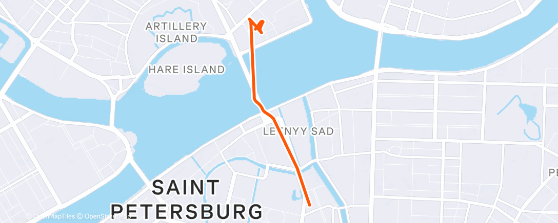 Map of the activity, Morning Run