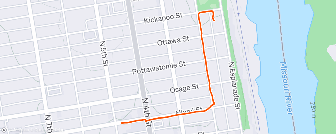 Map of the activity, Morning Run