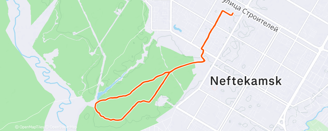 Карта физической активности (Вечерний забег)