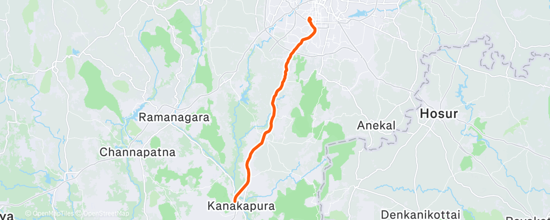 Map of the activity, Morning Ride