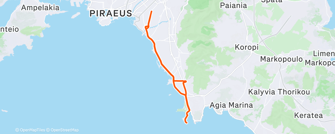 Map of the activity, ΠΤΠ Sunday Classics PRO-zimi