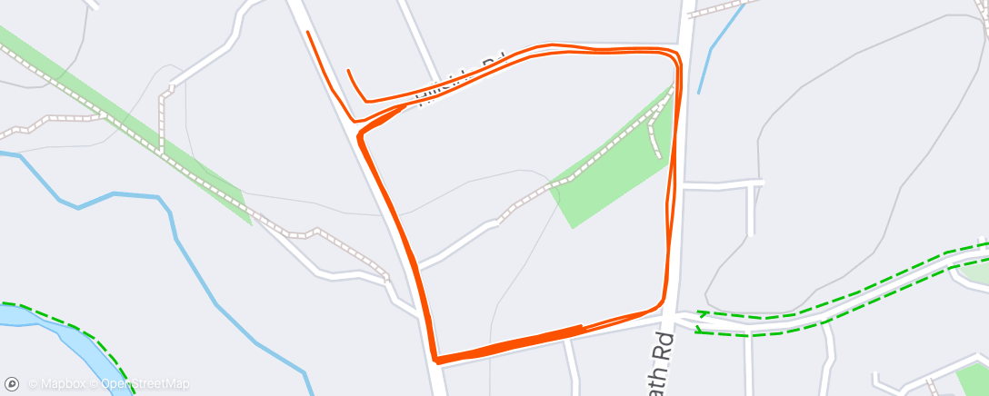 Map of the activity, Drop Set Hill Reps