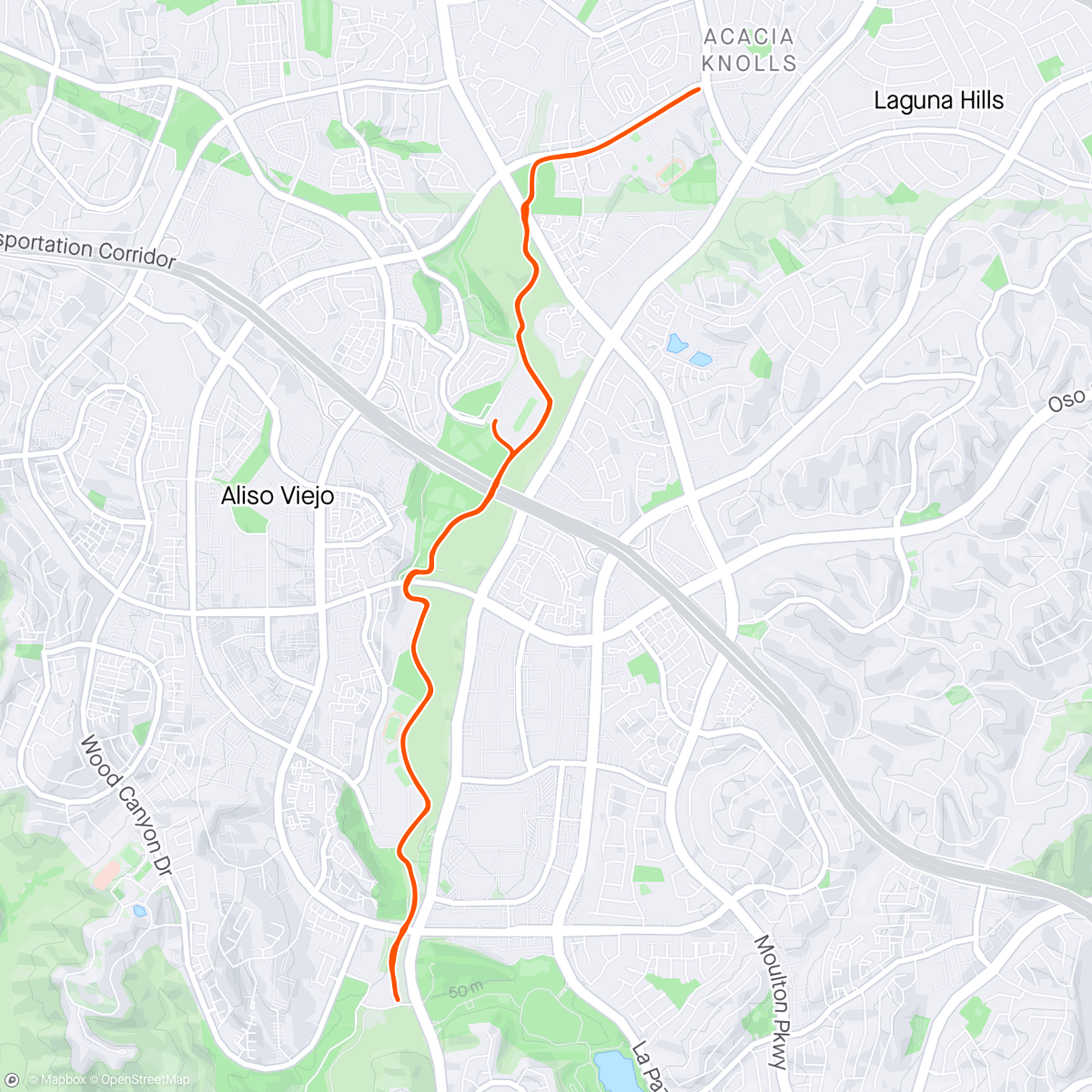 Map of the activity, WeRock 22 miler SWEEPER