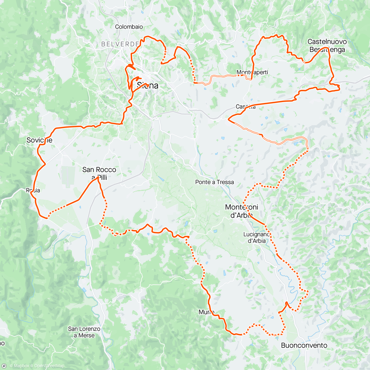 Map of the activity, Gran Fondo Strade Bianche 2024 🇮🇹