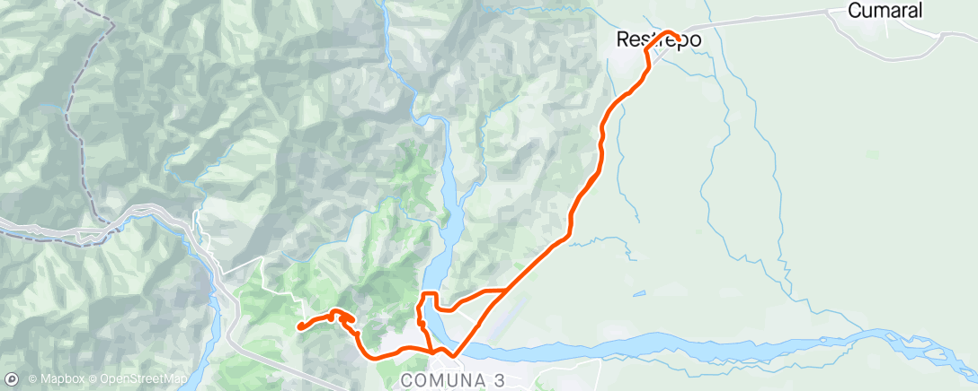 Kaart van de activiteit “Vuelta en bicicleta de montaña matutina”