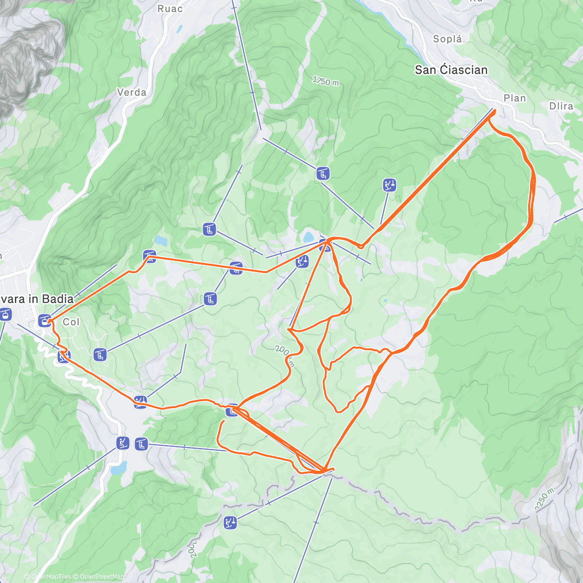 Карта физической активности (Morning Backcountry Ski)