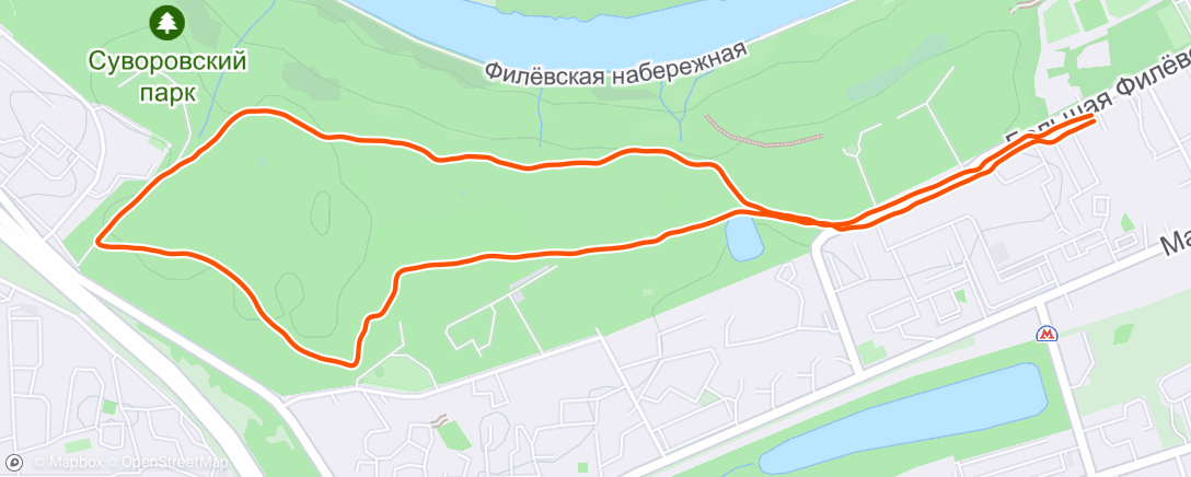 Map of the activity, Утренний забег