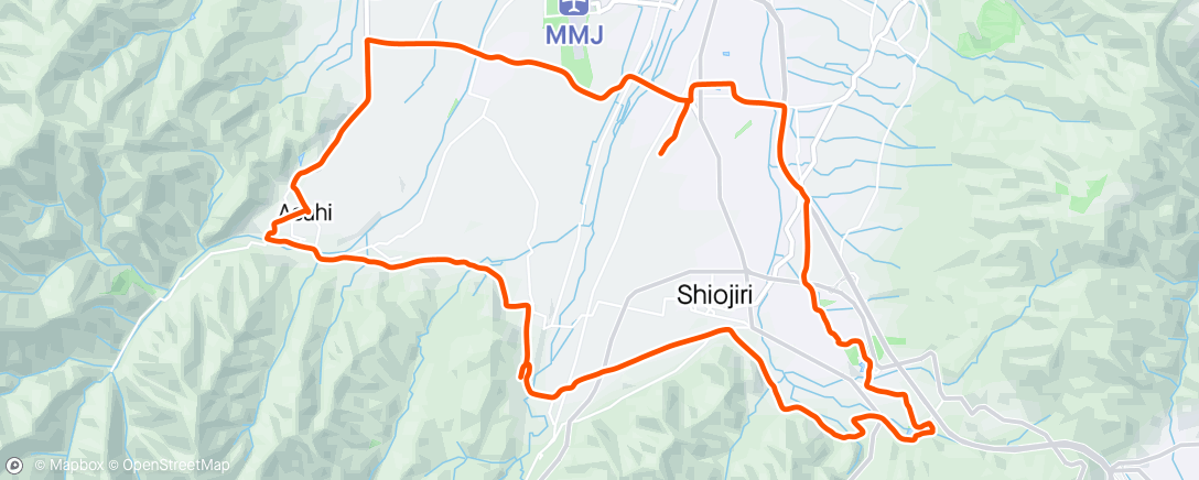 Map of the activity, 4月 三沢自転車ShopRide