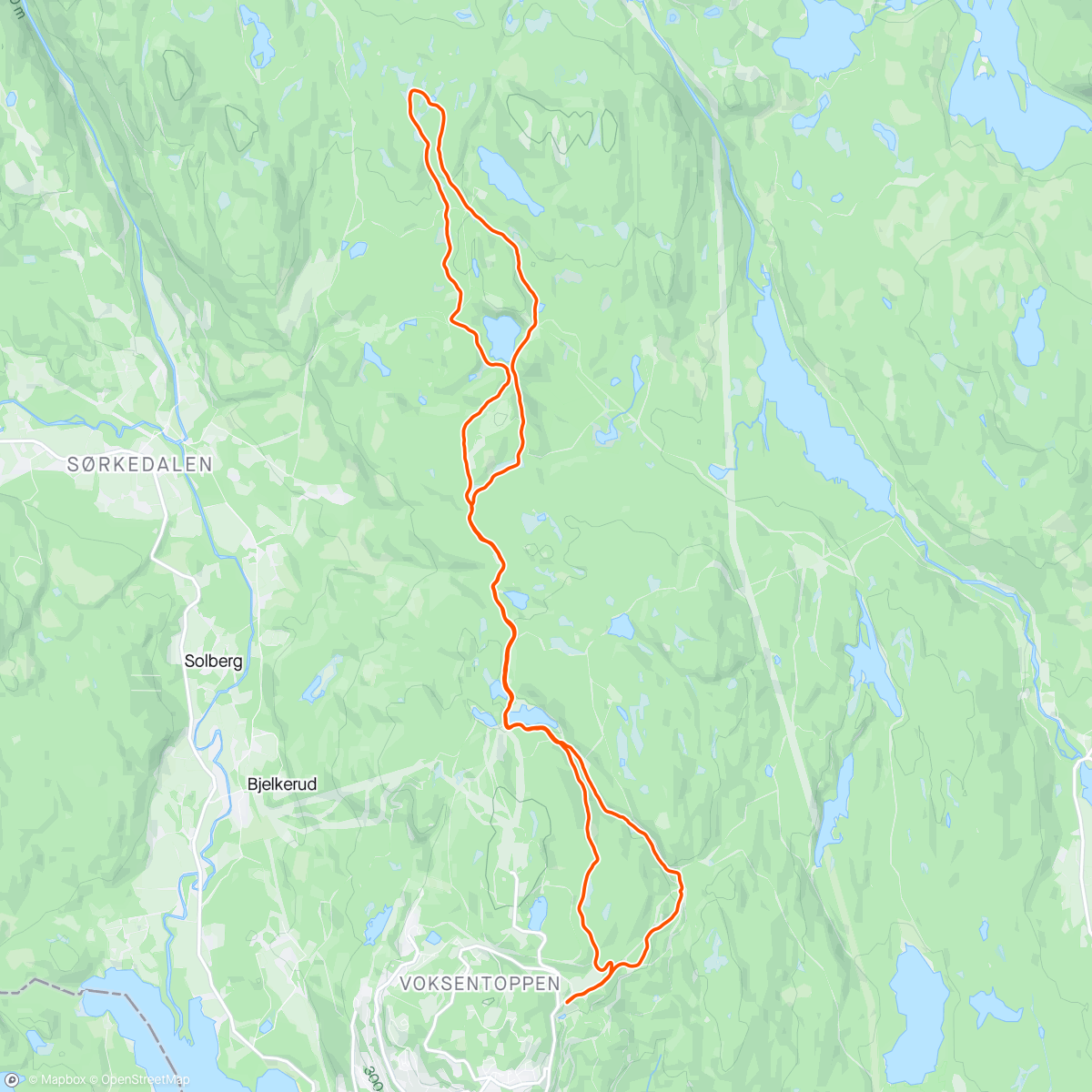 Map of the activity, Skate over Glåmene