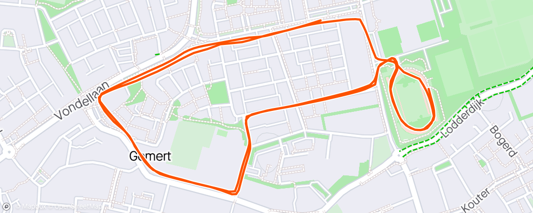 Map of the activity, Molenbroekloop Gemert 5km