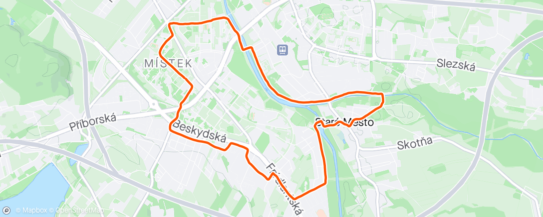 Map of the activity, Evening 🦔 Run