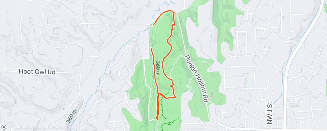 Map of the activity, Coler Mountain Bike Preserve