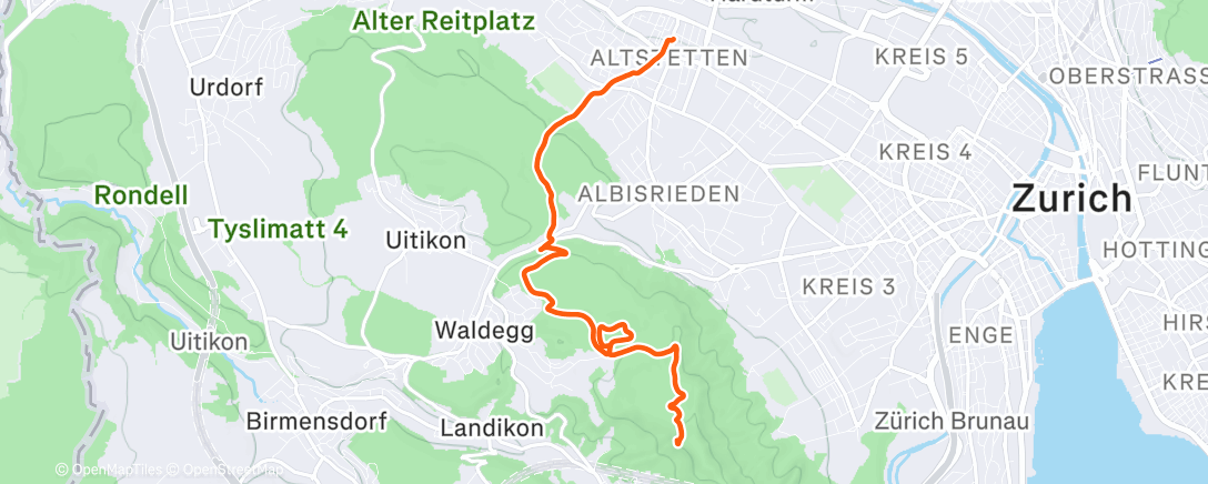 Map of the activity, Aktivität am Nachmittag