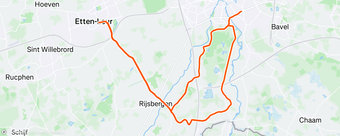 Map of the activity, Morning Ride