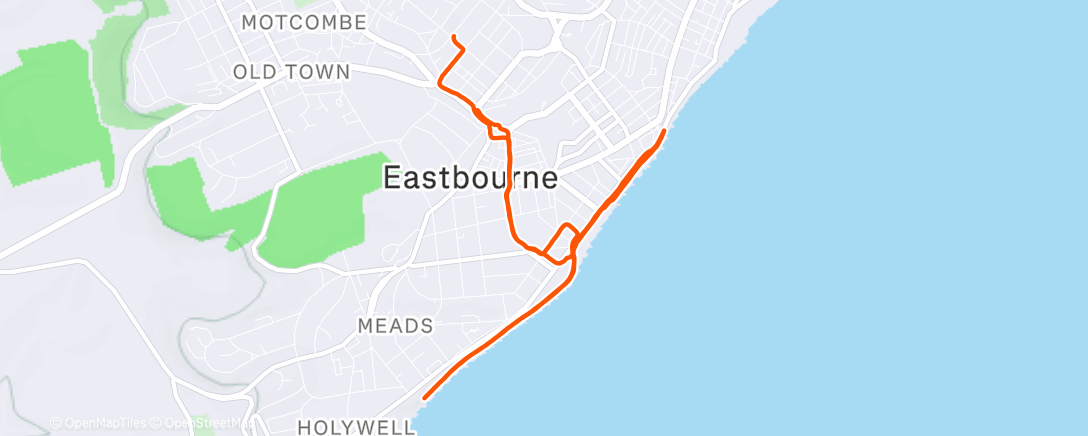 Map of the activity, Lunch Run