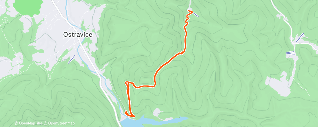 Map of the activity, Afternoon Trail Run