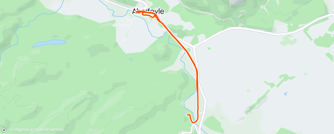 Map of the activity, Wander into Aberfoyle with the kids