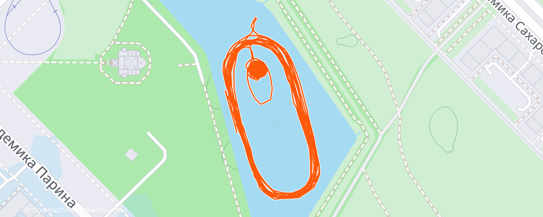 Map of the activity, Evening Ice Skate