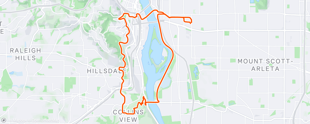 Map of the activity, Sauna biking