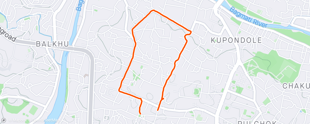 Mapa de la actividad, Morning Walk with Mira for her steps count and loosening up my calfs