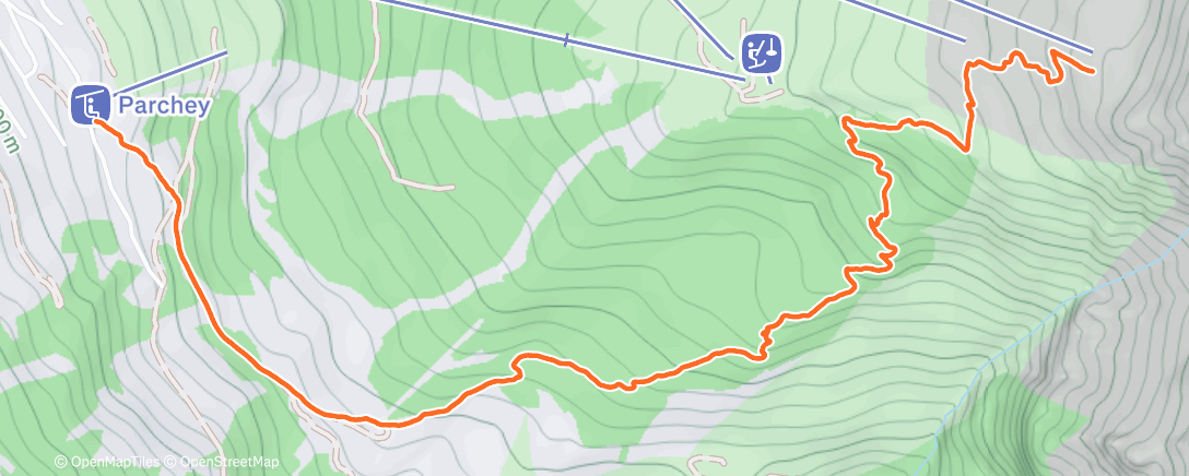 Map of the activity, Ski de randonnée le matin
