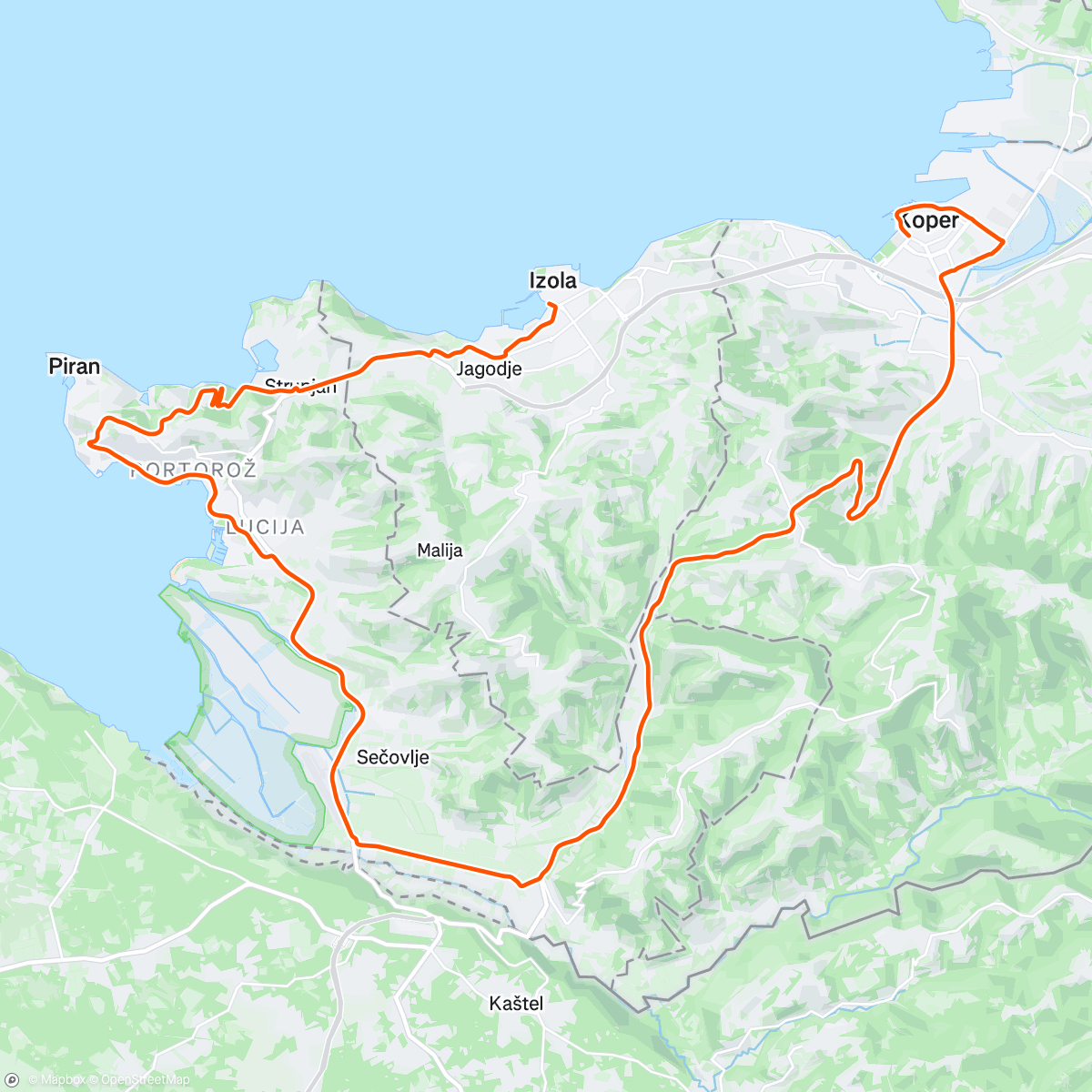 活动地图，ROUVY - Tour of Slovenia | Izola - Koper