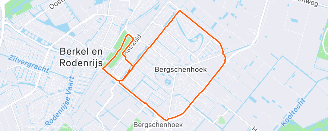 Map of the activity, Afternoon Run