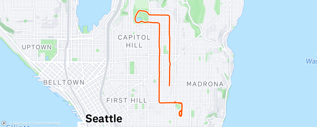 Map of the activity, Morning Run