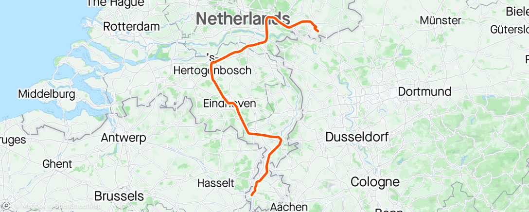 Map of the activity, Vooraf aan fietsen in Duitsland 😃