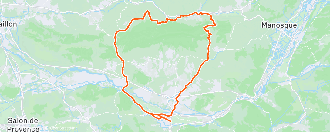 Map of the activity, Sortie vélo le matin