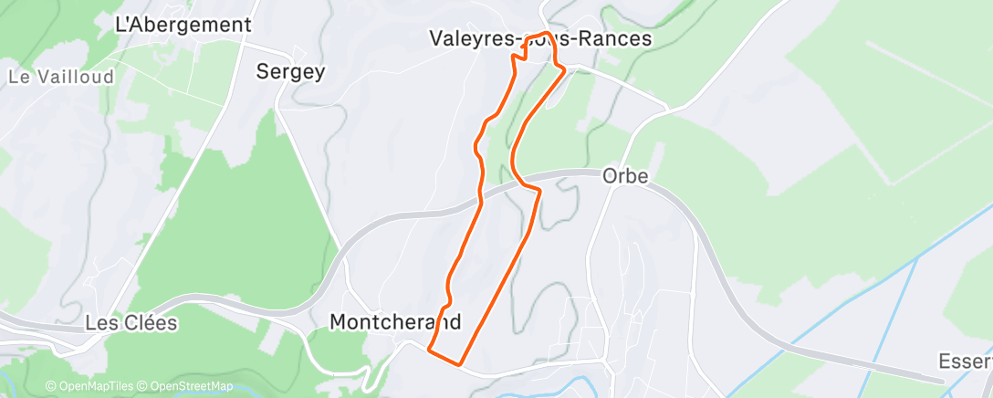 Map of the activity, Endurance fondamentale