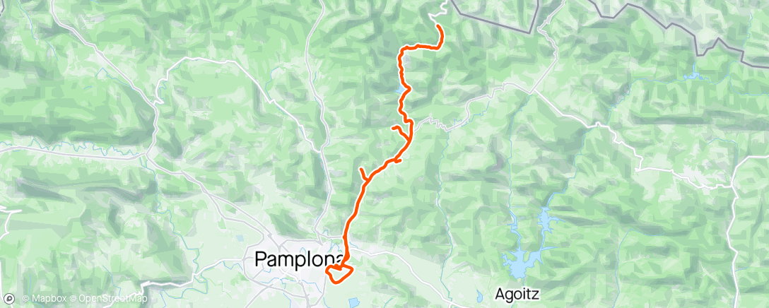 Mapa de la actividad, 24/2024.. Sarriguren Alto de Urkiaga Muro Leranotz illarraz Sarasibar Badostain Sarriguren