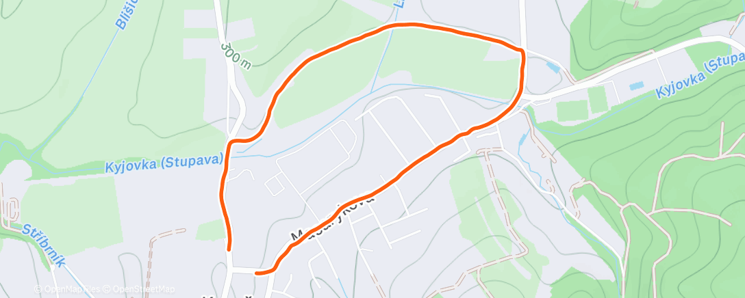 Map of the activity, Afternoon Walk