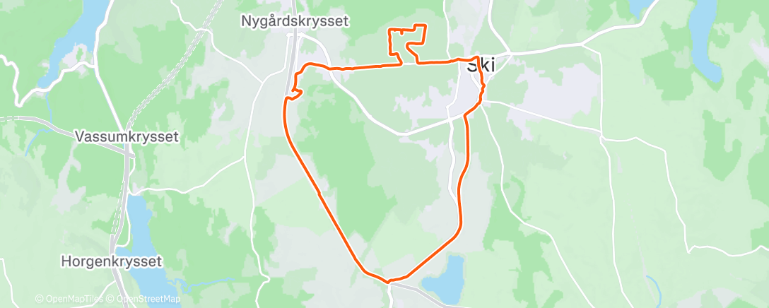 Map of the activity, Lunch Run