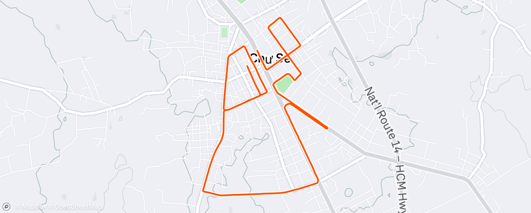 Map of the activity, Afternoon Run