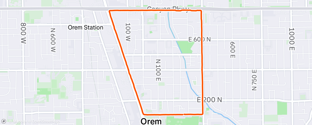 Map of the activity, Morning Run