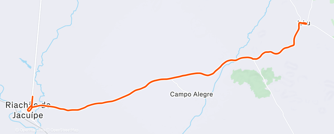 Map of the activity, Pedalada da tarde