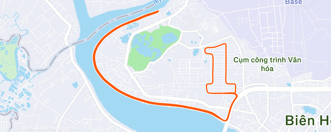 Map of the activity, Morning Run
