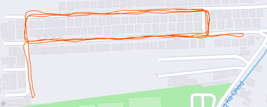 Map of the activity, Evening Jog