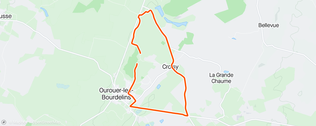 Mapa da atividade, Course à pied le matin