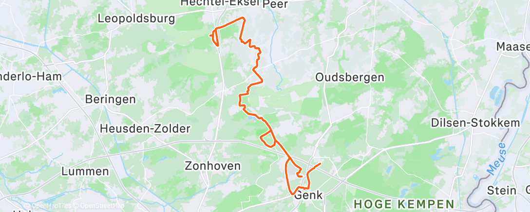 Map of the activity, Coffee ride met Simon & Sven